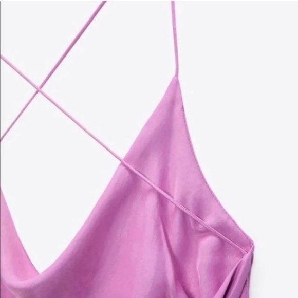 ZARA - SOLD OUT NWT SATIN LINGERIE STYLE DRESS
PINK / MAUVE SIZE LARGE - Picture 11 of 15